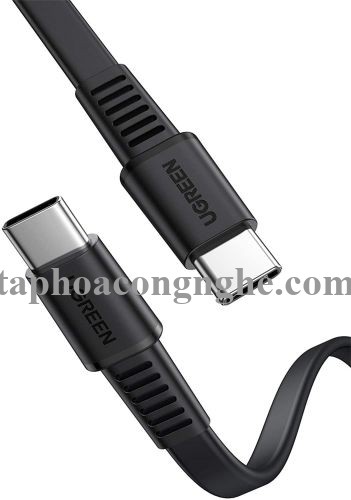Ugreen 10974 0.5M 2.0 PD 3A 20V màu đen USB type C Cáp sạc và truyền dữ liệu máy tính ra điện thoại US333 30010974